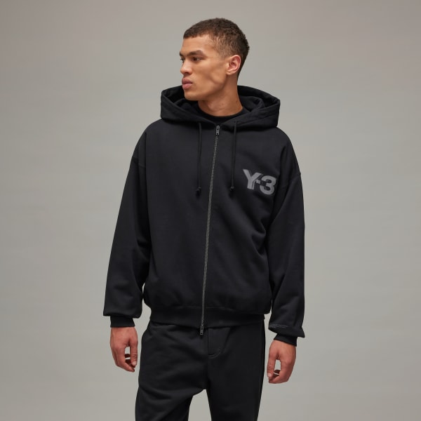 adidas Y-3 Logo Zip Hoodie - Black | Free Shipping with adiClub