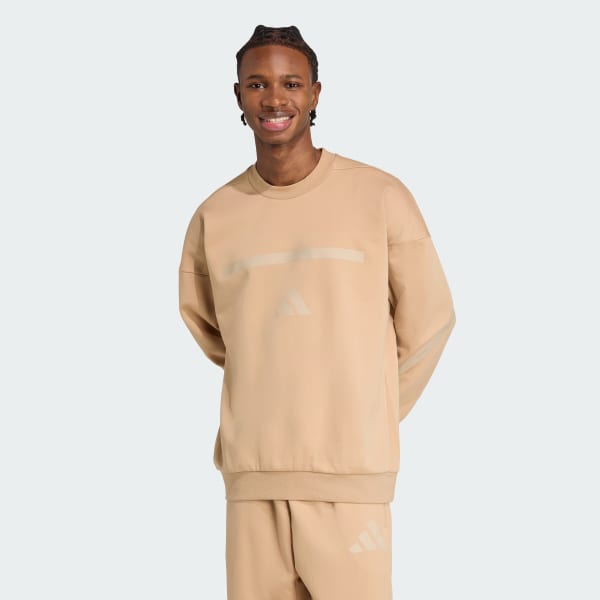 adidas New adidas Z.N.E. Sweatshirt - Brown | Free Shipping with