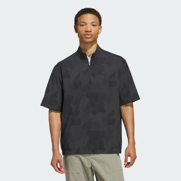 adidas Go-to DWR Short Sleeve Half-Zip Pullover - Black | Free