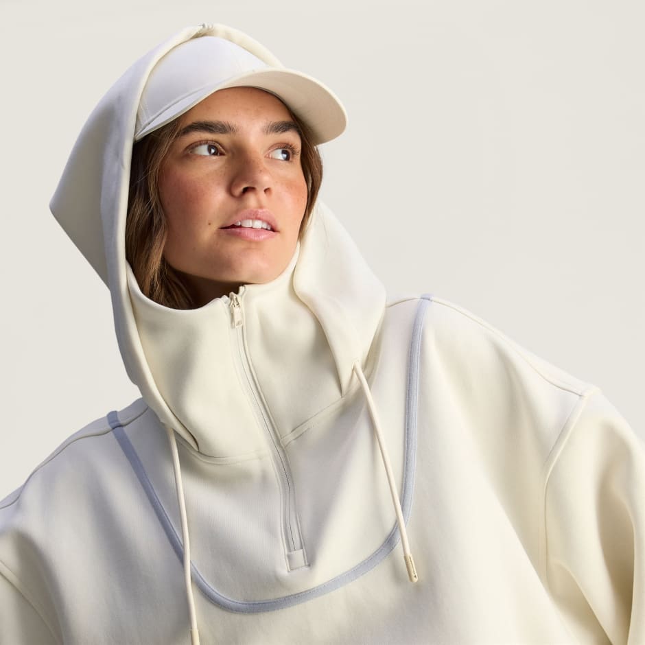 adidas adidas By Stella McCartney Peplum Hoodie - Beige | adidas UAE