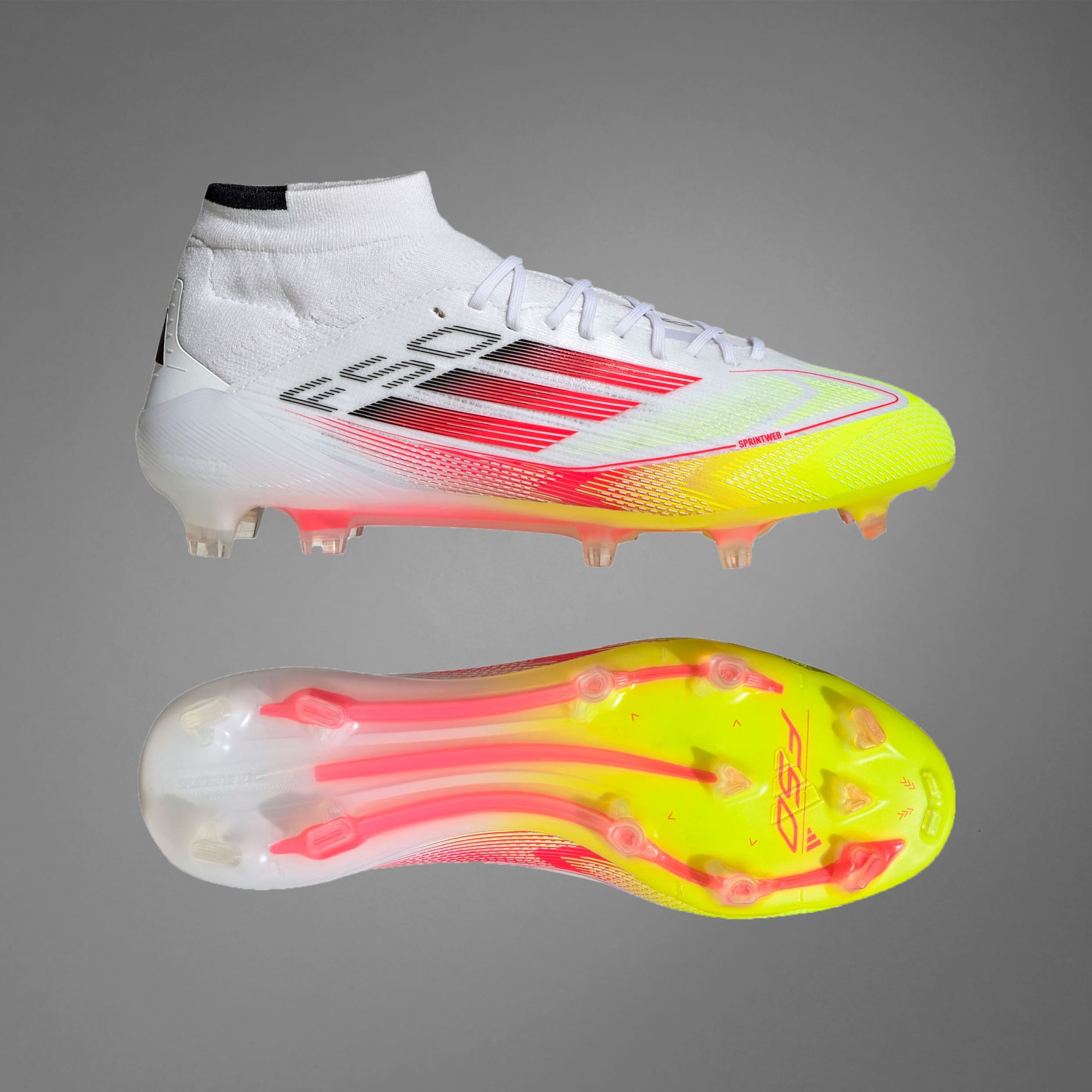 SHOES - F50 Elite Mid Firm Ground Boots - White | adidas Oman