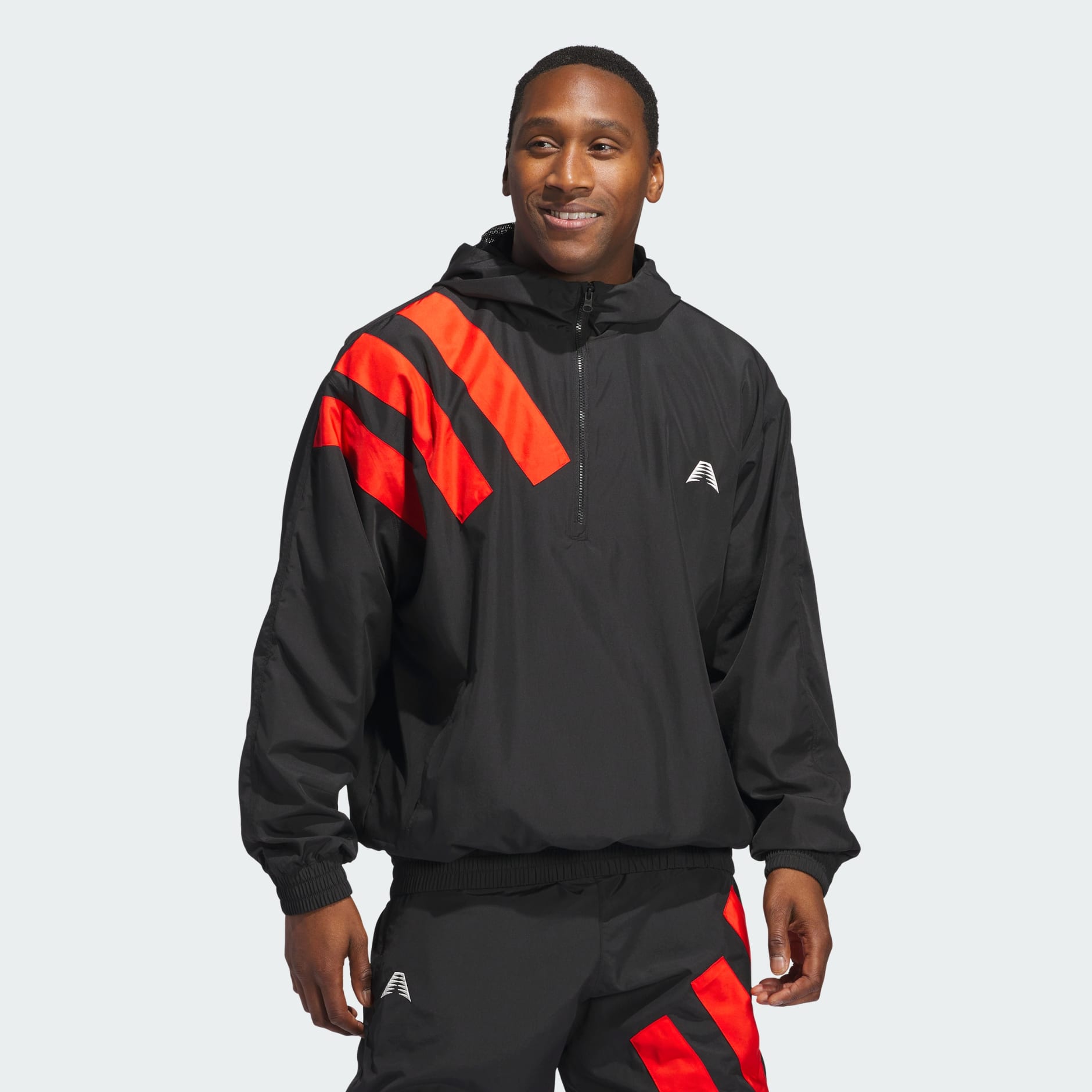 Clothing - Anthony Edwards Anorak Pullover - Black | adidas Oman