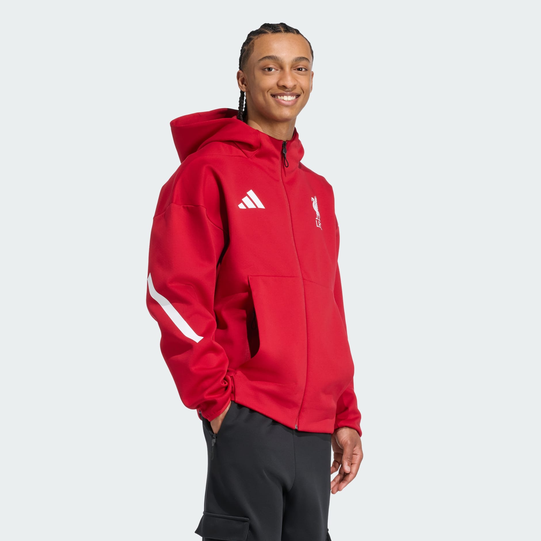 Clothing - Liverpool FC ADIDAS Z.N.E. Anthem Jacket - Red | adidas