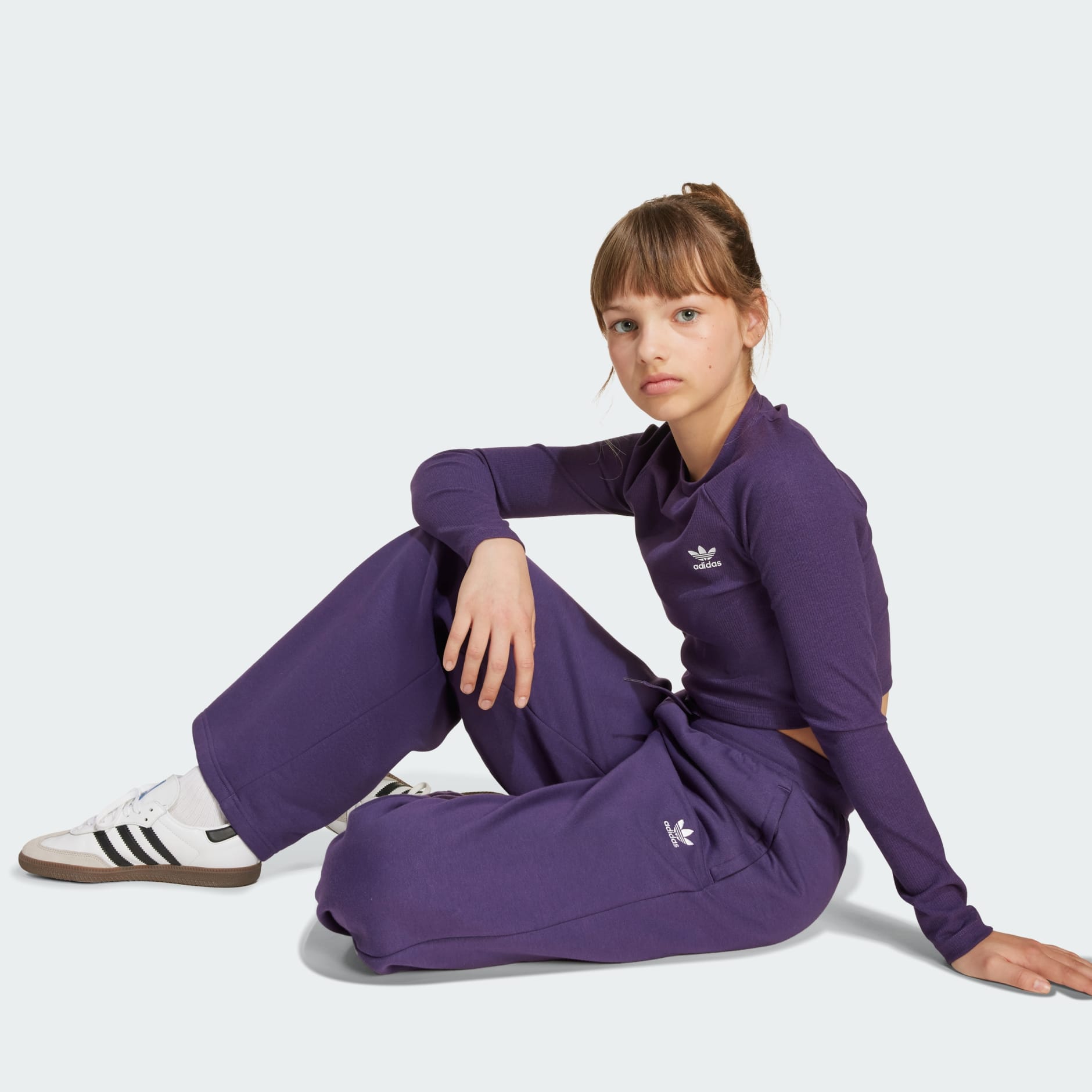 adidas Wide Leg Pants - Purple | adidas UAE