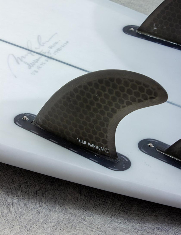 Captain Fin Tyler Warren Honeycomb Quad Fins Large - Black