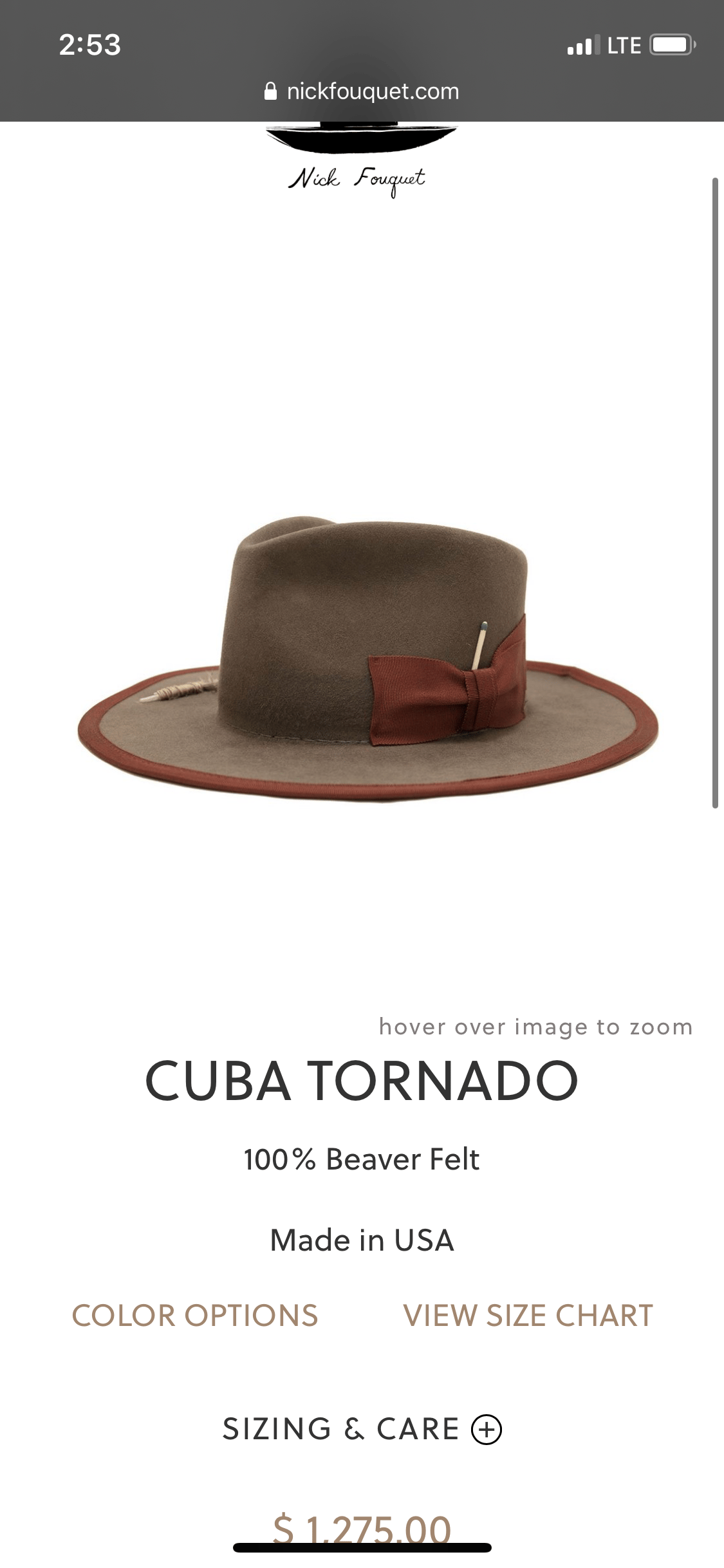 NICK FOUQUET HAT | Trunk Show Designer Consignment
