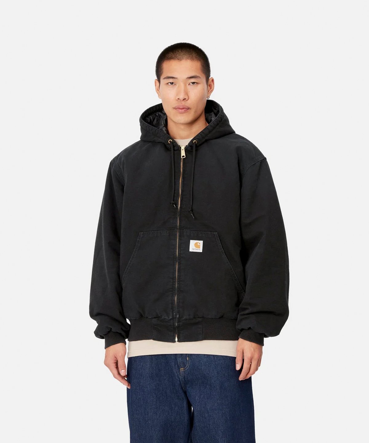 CARHARTT WIP_OG ACTIVE JACKET (AGED CANVAS) :::BLACK::: | SILO