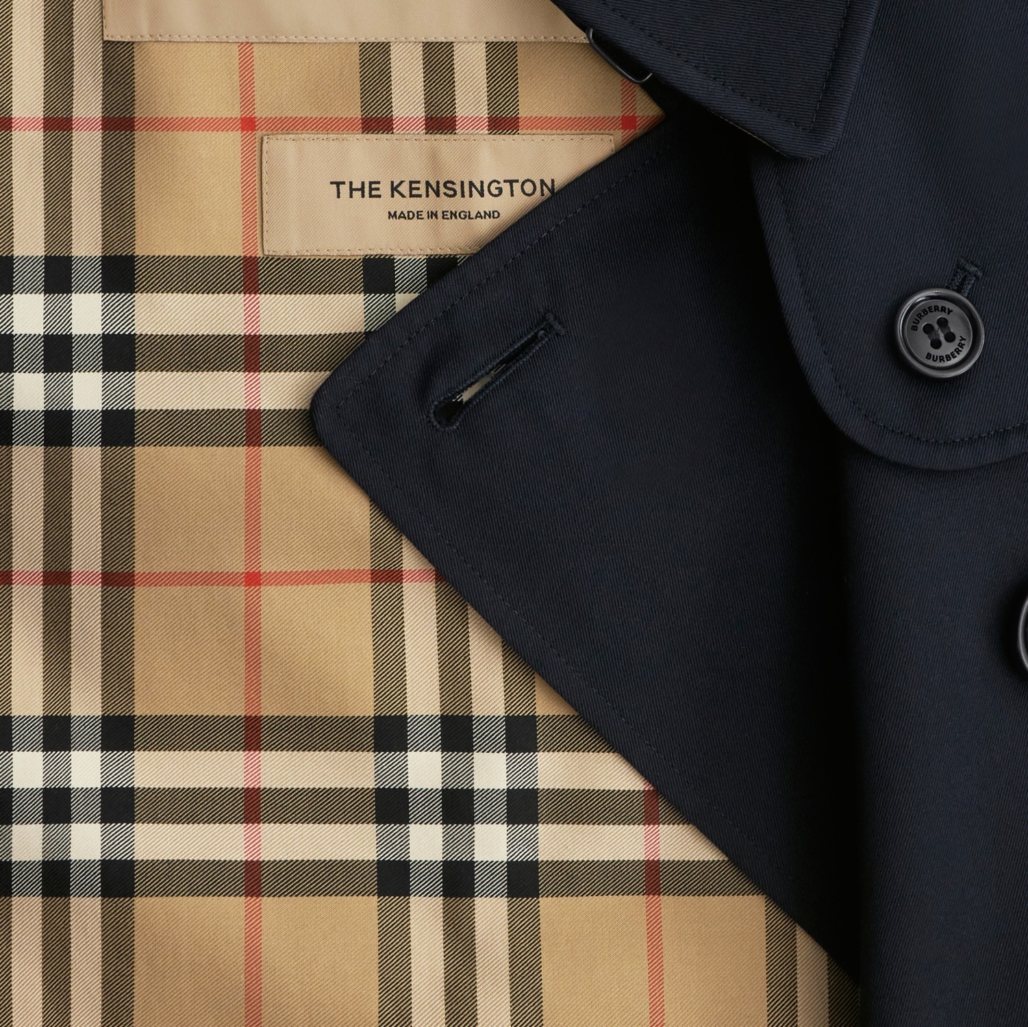 Mid-length Kensington Heritage Trench Coat in Coal blue - Men