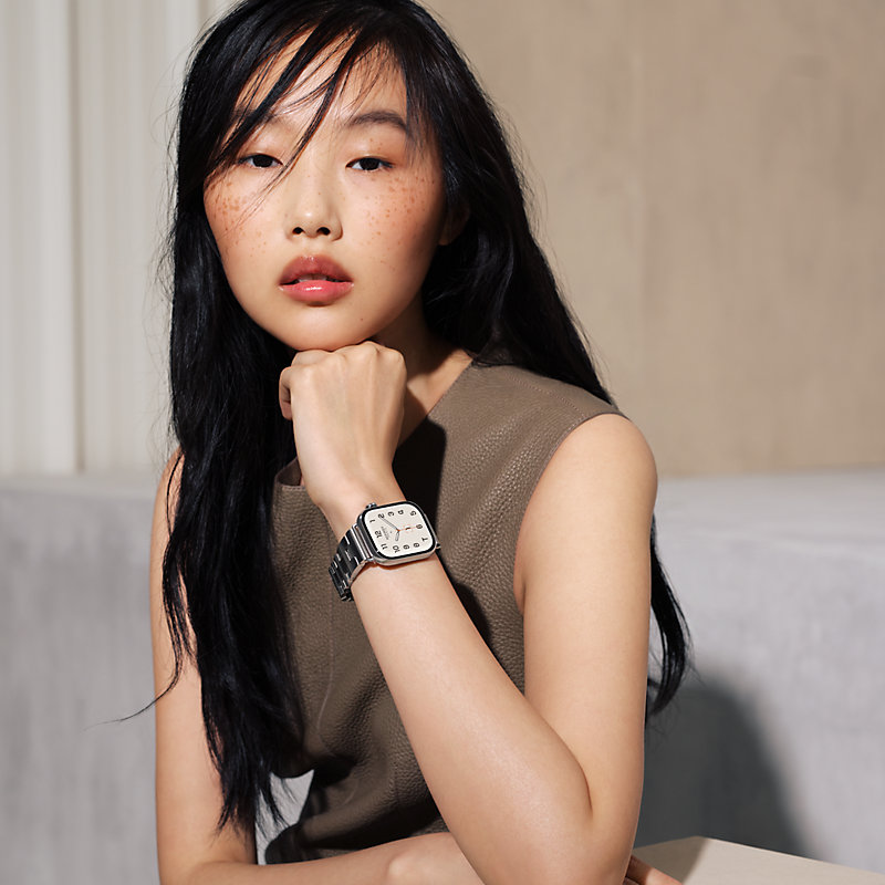 Band Apple Watch Hermès Single Tour 42 mm Grand H - Grey | Hermès