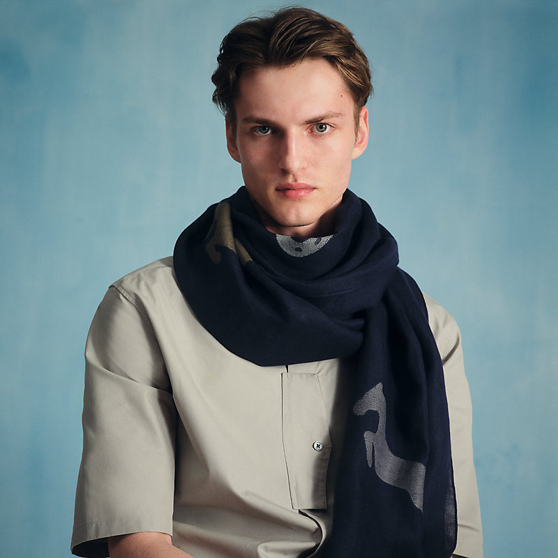 マフラー 《ソー・エルメス》 - ブルー | Hermès - エルメス-公式サイト