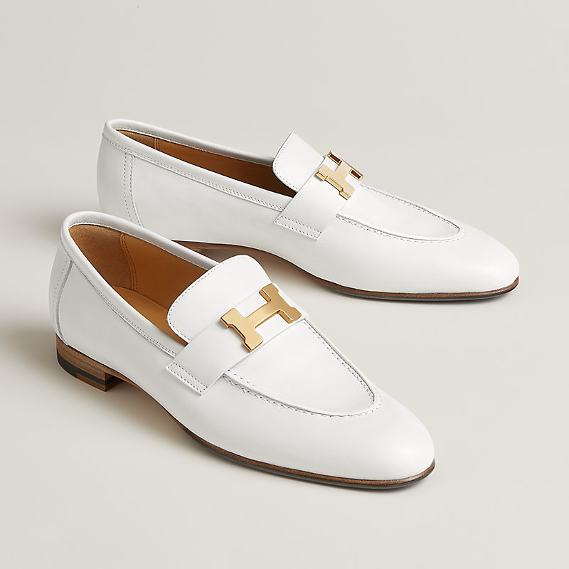 モカシン《パリ》 - ホワイト | Hermès - エルメス-公式サイト