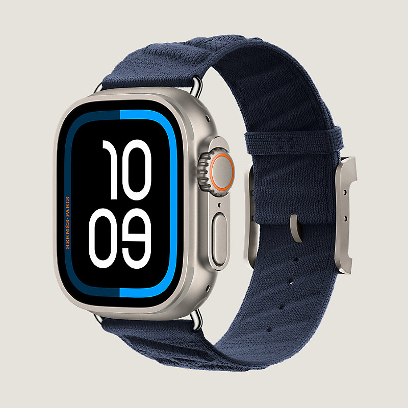 Band Apple Watch Hermès Ultra Single Tour 49 mm En Mer | Hermès USA