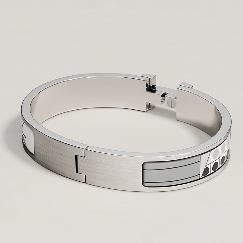 Clic HH Top Depart bracelet - White | Hermès USA