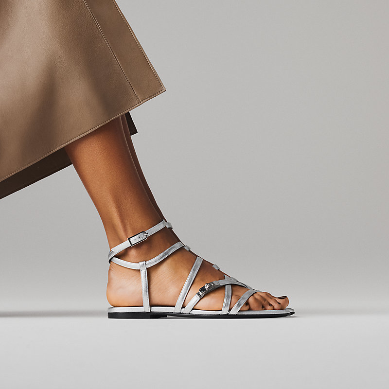 Lullaby sandal - Grey | Hermès USA