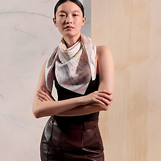 Please Hold The Line scarf 90 - Pink | Hermès USA