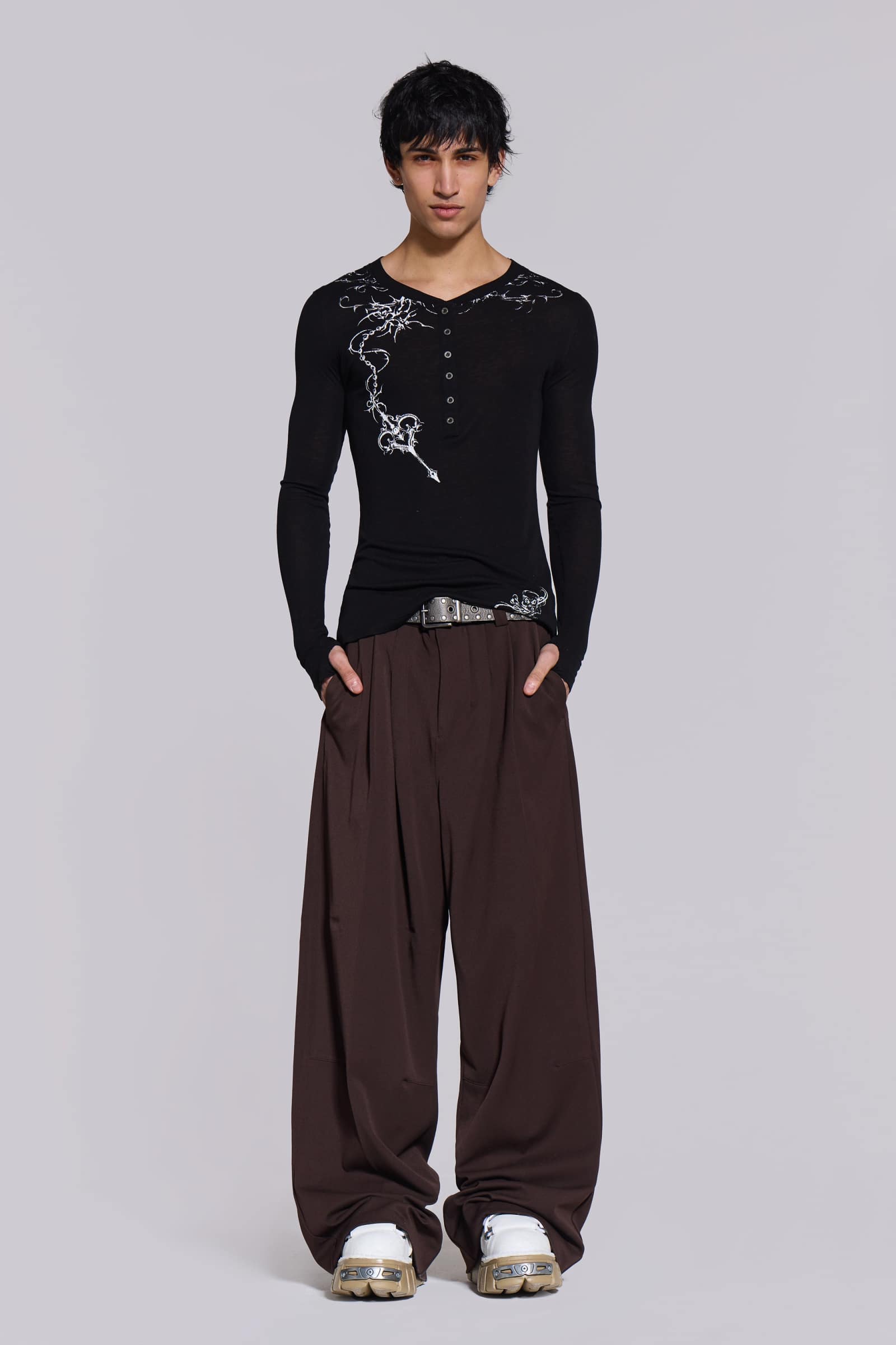Chocolate Brown Goliath Suit Pants | Jaded London | Clothing