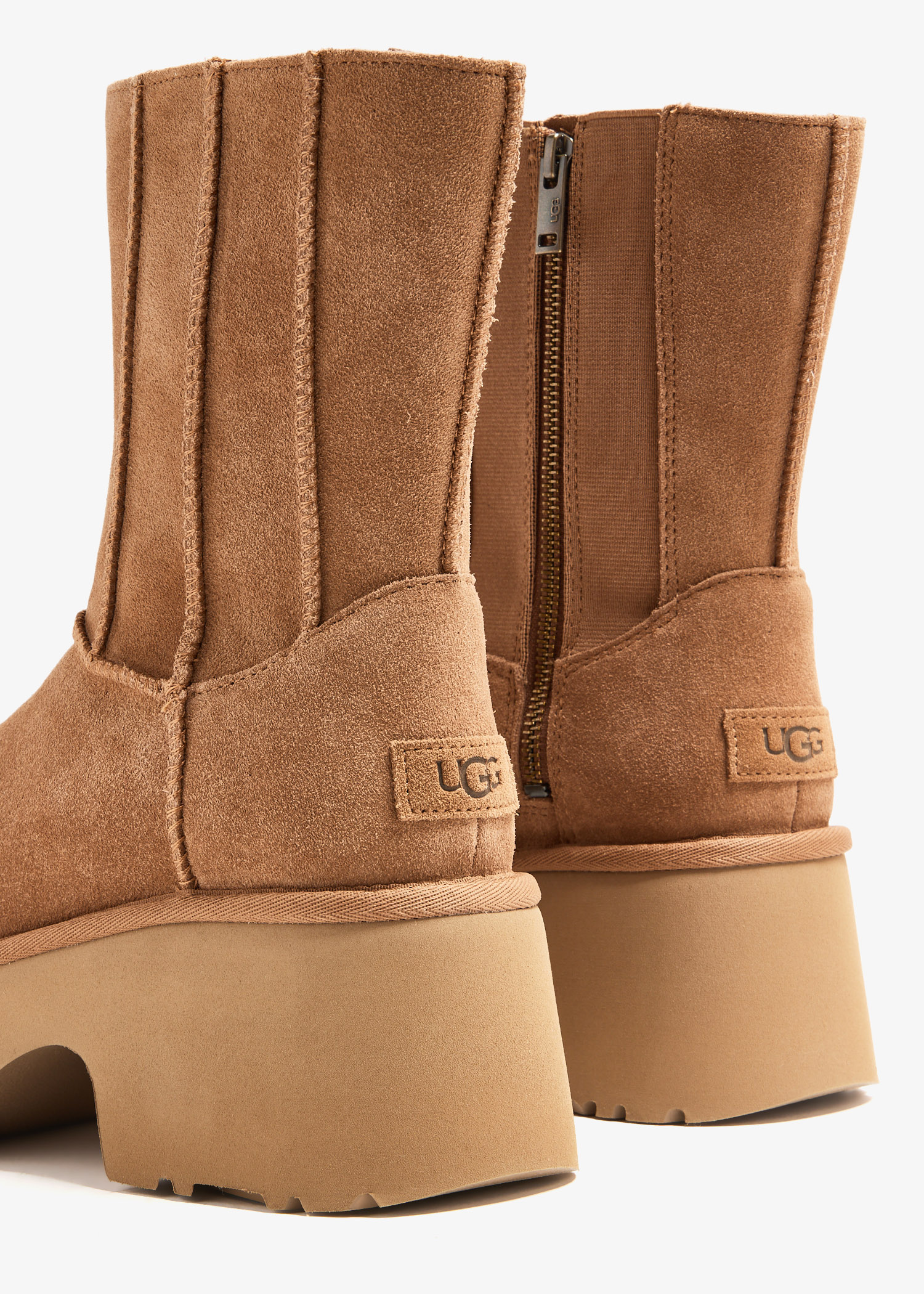 UGG Classic Twin Seam New Heights boots for Women - Brown in KSA