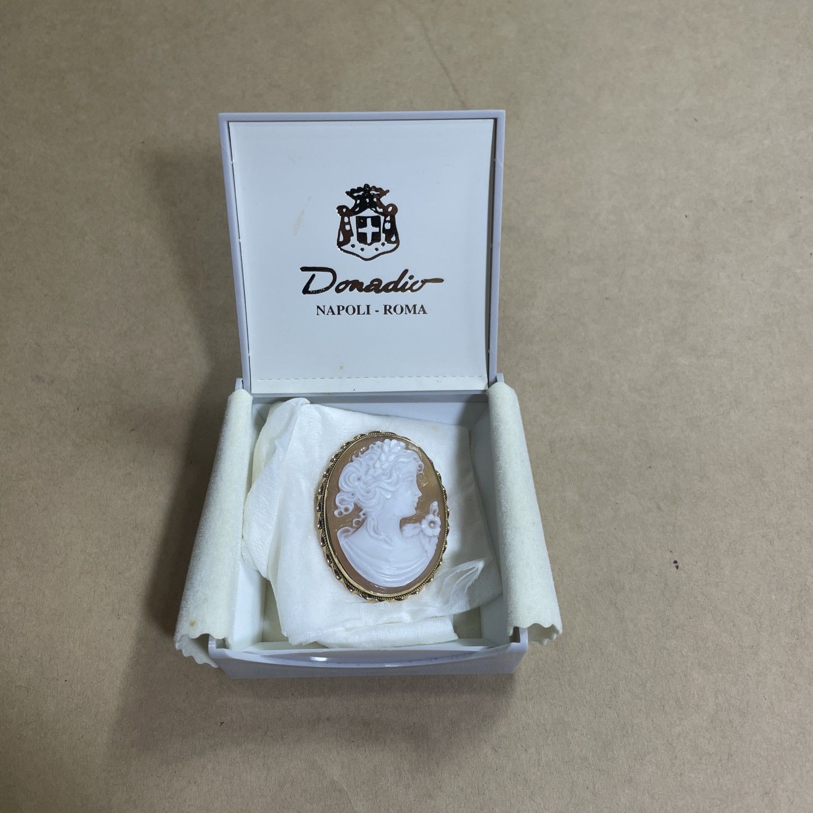 Donadio工房 ヴィンテージカメオブローチ K14 Donadio工房