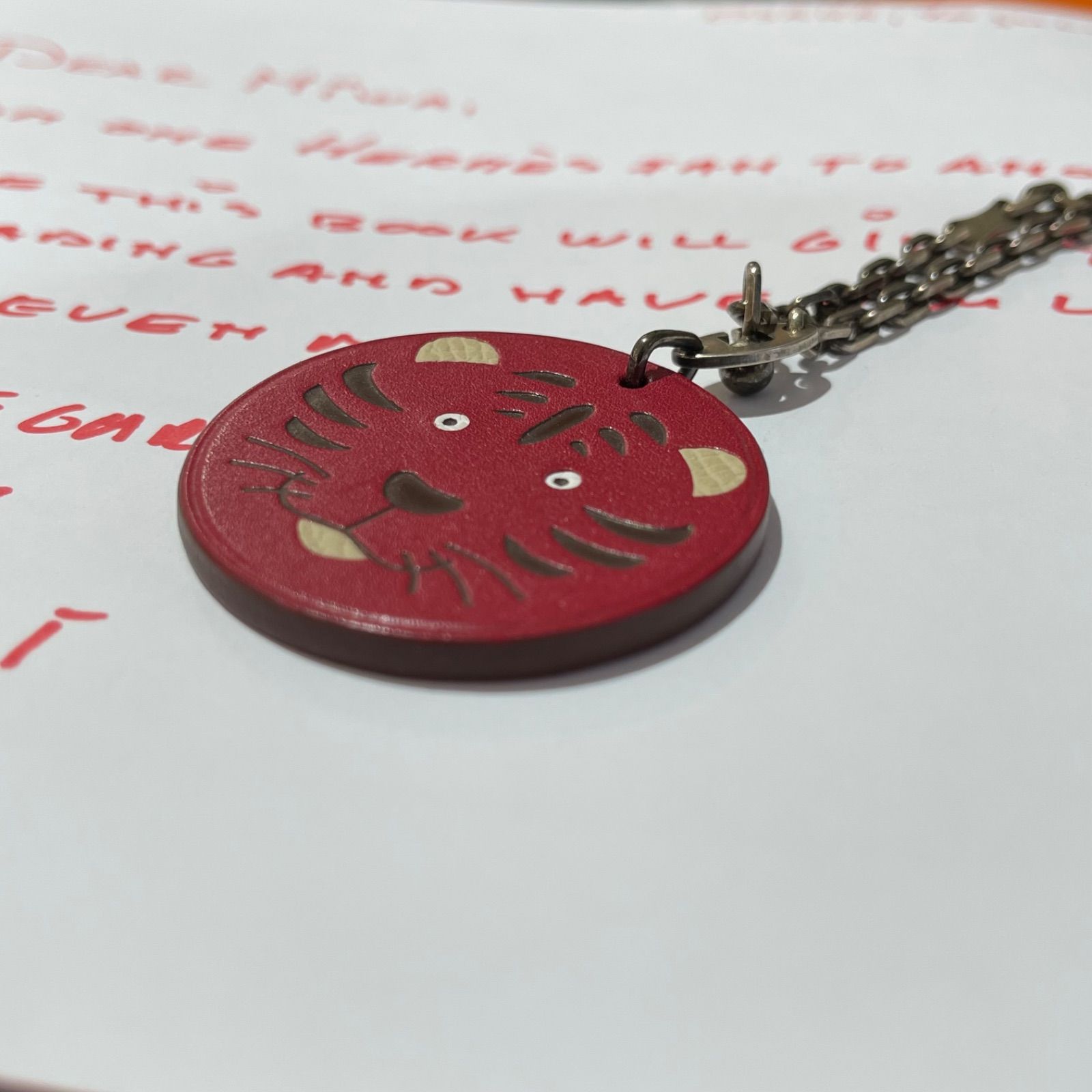 極美品】HERMES エルメス アニマルキーホルダー タイガー カーフ×925