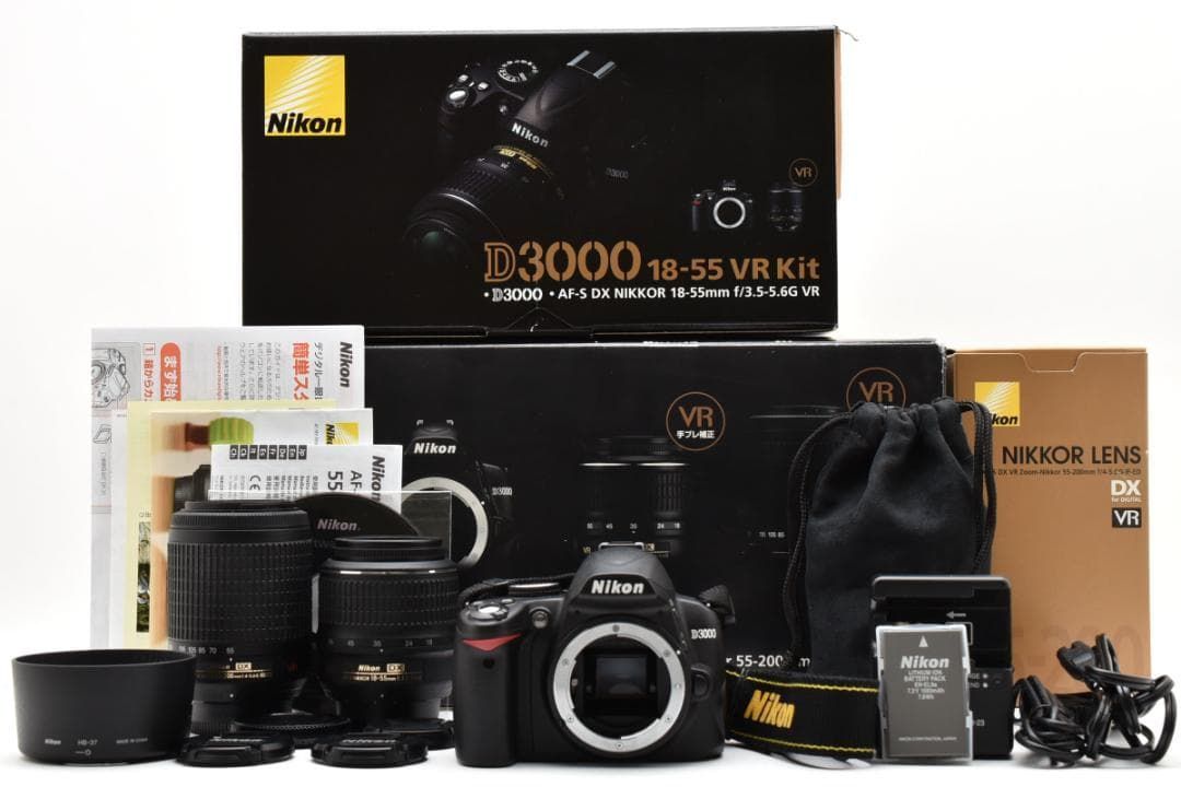 ニコン D3000 ダブルズームキット オークション比較 - 価格.com 整備