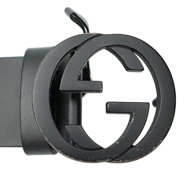 グッチ GUCCI インターロッキング GG ロゴ バックル レザー ベルト