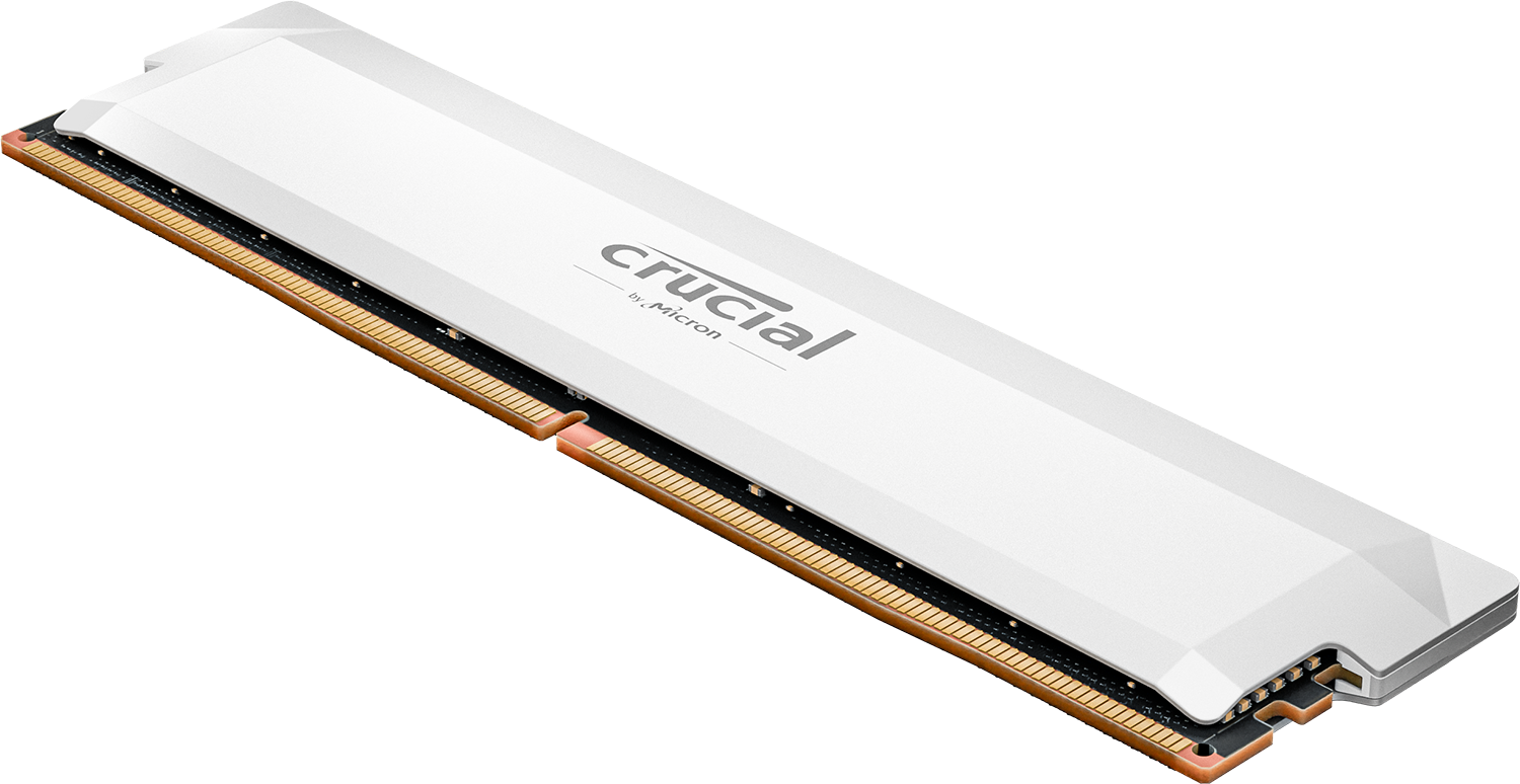 Crucial Pro DDR5-6000 16GB UDIMM: OC Gaming Memory White