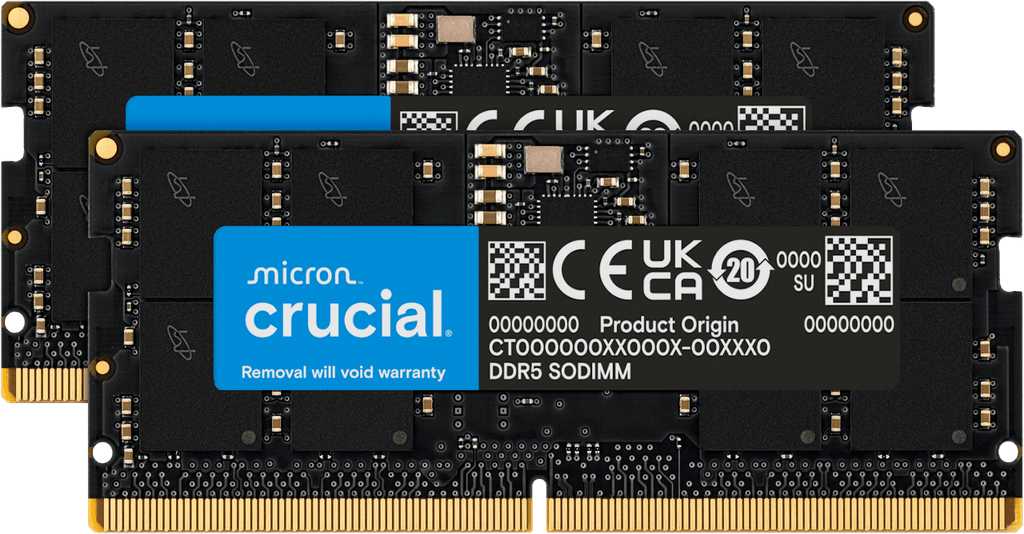 Crucial 32GB Kit (16GBx2) DDR5-5600 SODIMM | CT2K16G56C46S5