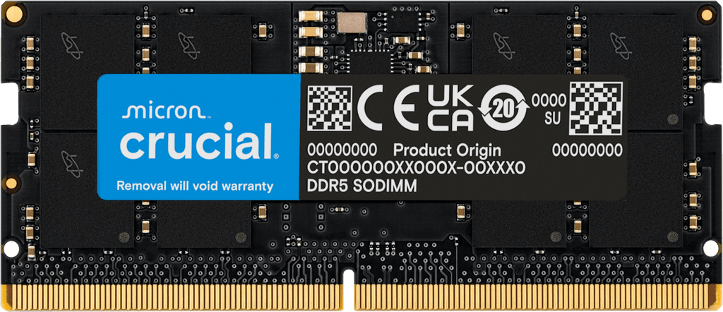 Crucial 8GB DDR5-4800 SODIMM | CT8G48C40S5 | Crucial JP