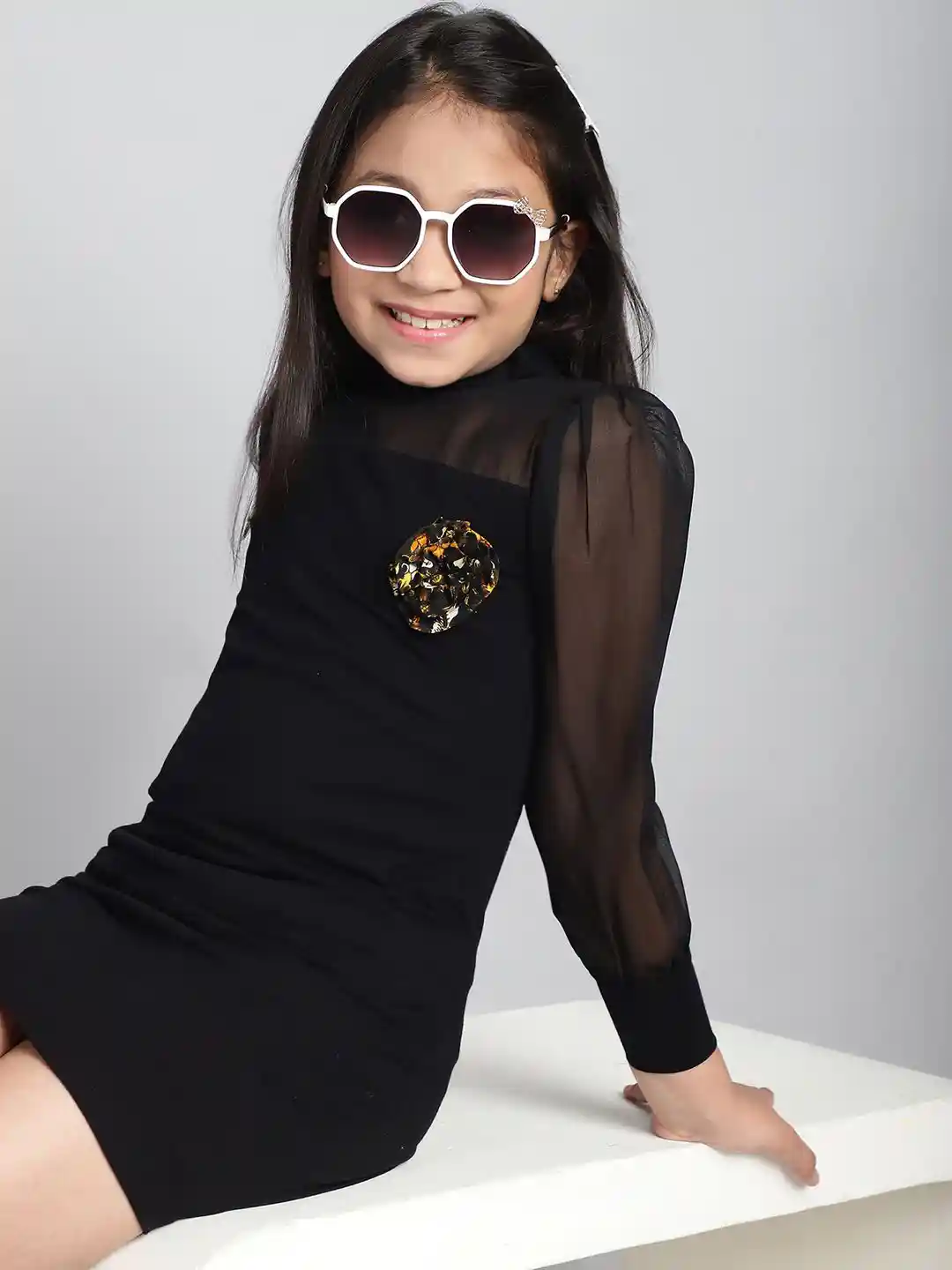 ワンピース andmary Aine set mini dress Black アンドマリー