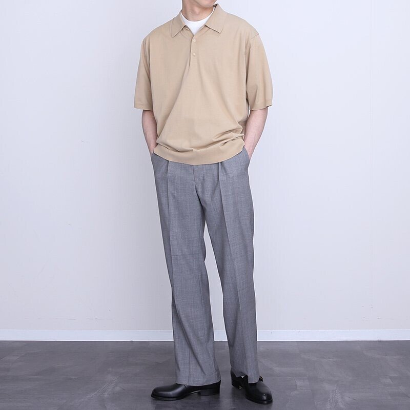 早くもラスト1点！【AURALEE】SUPER HIGH GAUGE COTTON KNIT POLO