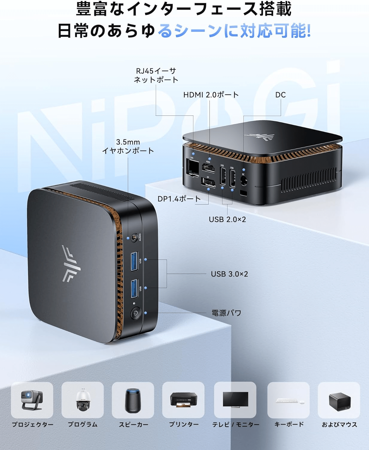 NIPOGIミニPC E1 16GcB 512GB 4K対応｜GetGadgetGot