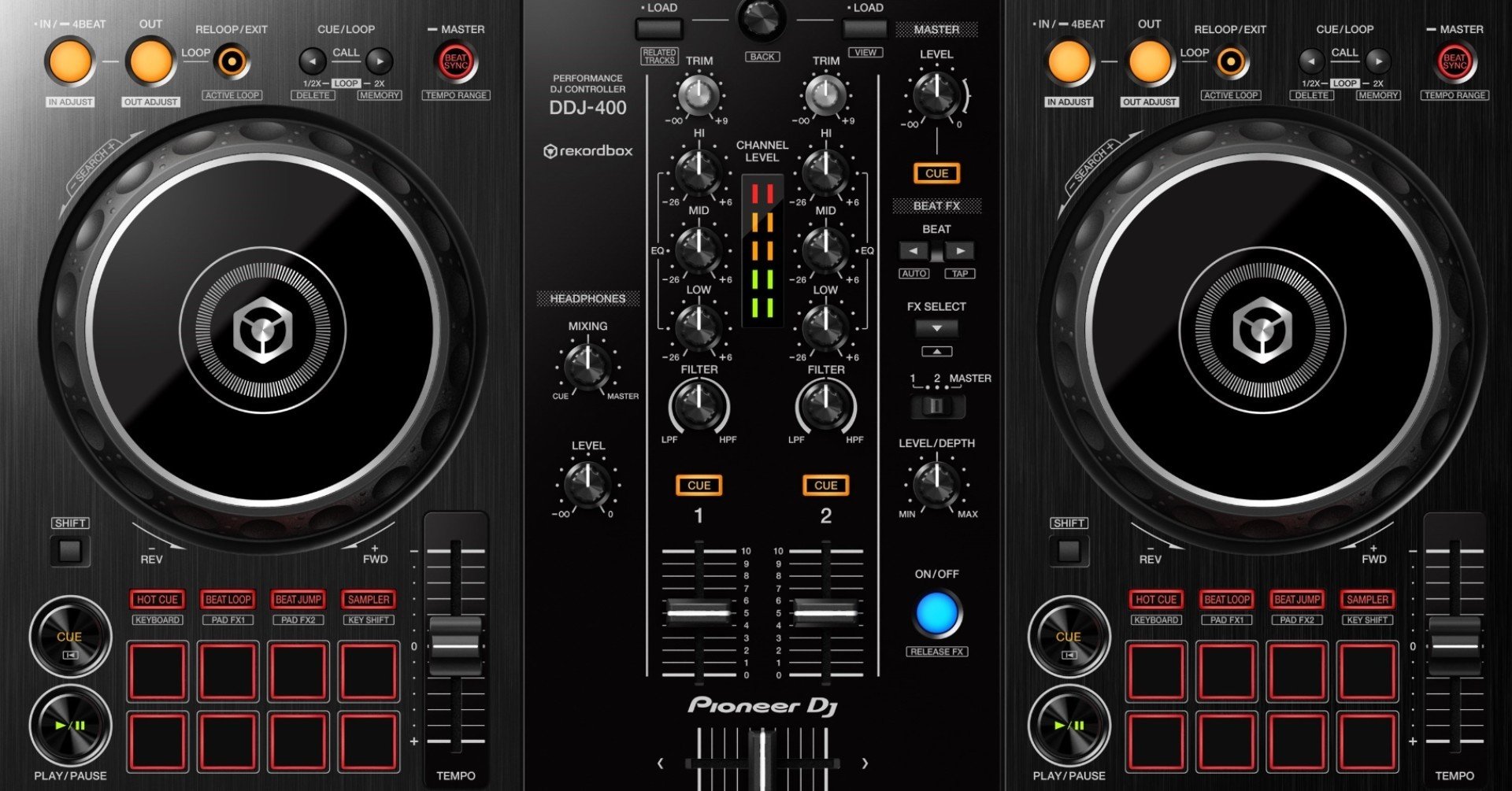 DDJ-400】機材についているボタンを片っ端から解説するやつ｜みゅー