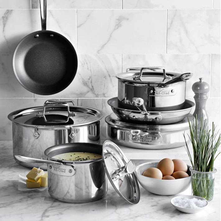 All-Clad d5 Stainless-Steel Nonstick 10-Piece Cookware Set