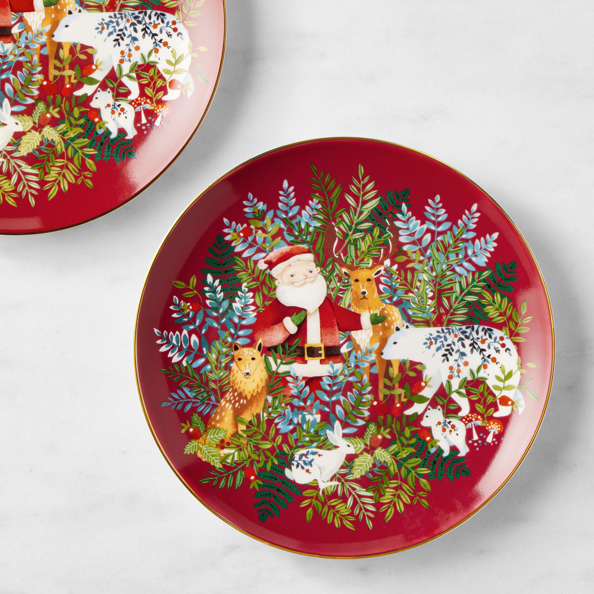 Christmas Forest Salad Plates | Williams Sonoma