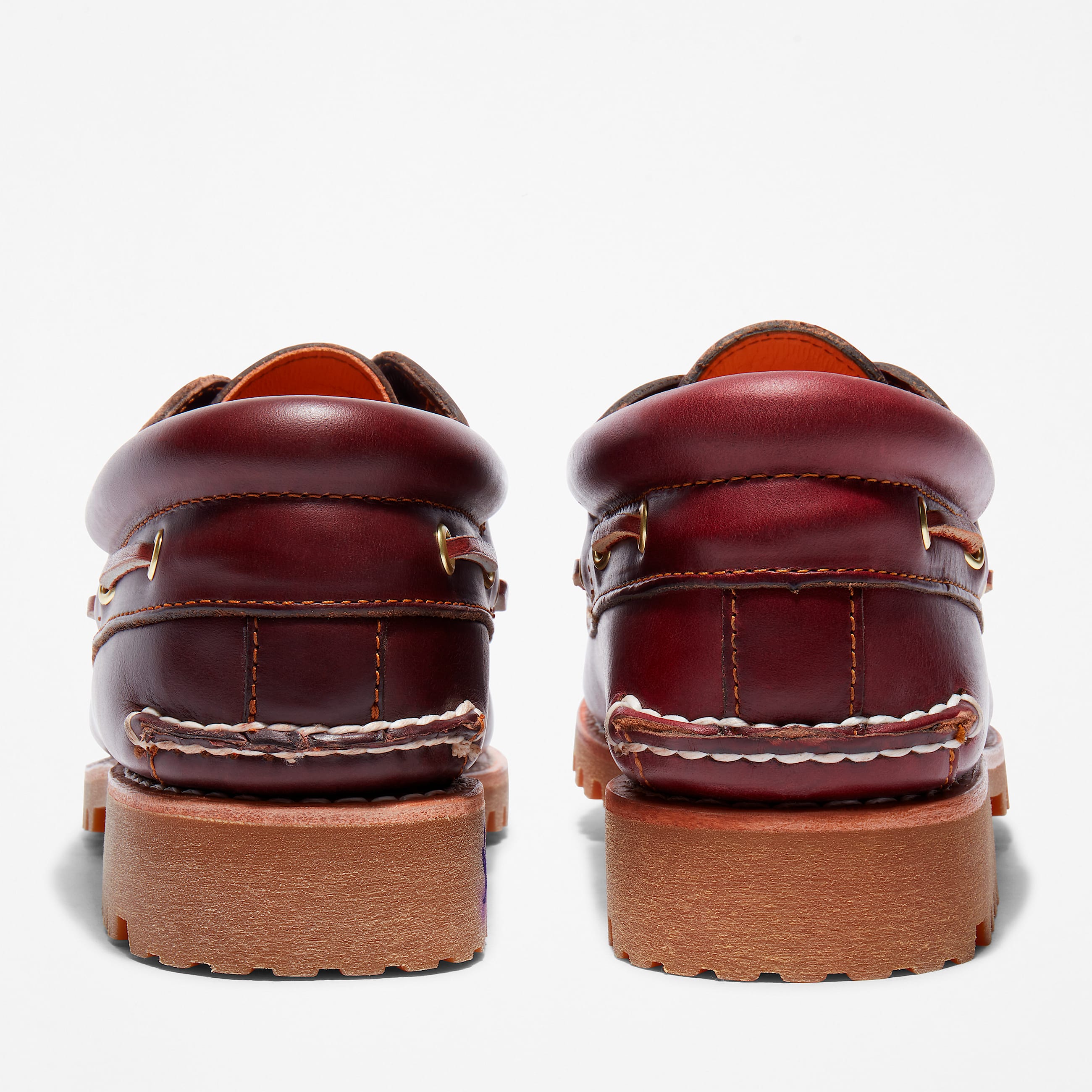 Men's 3-Eye Lug Handsewn Boat Shoe - Burgundy | Timberland US