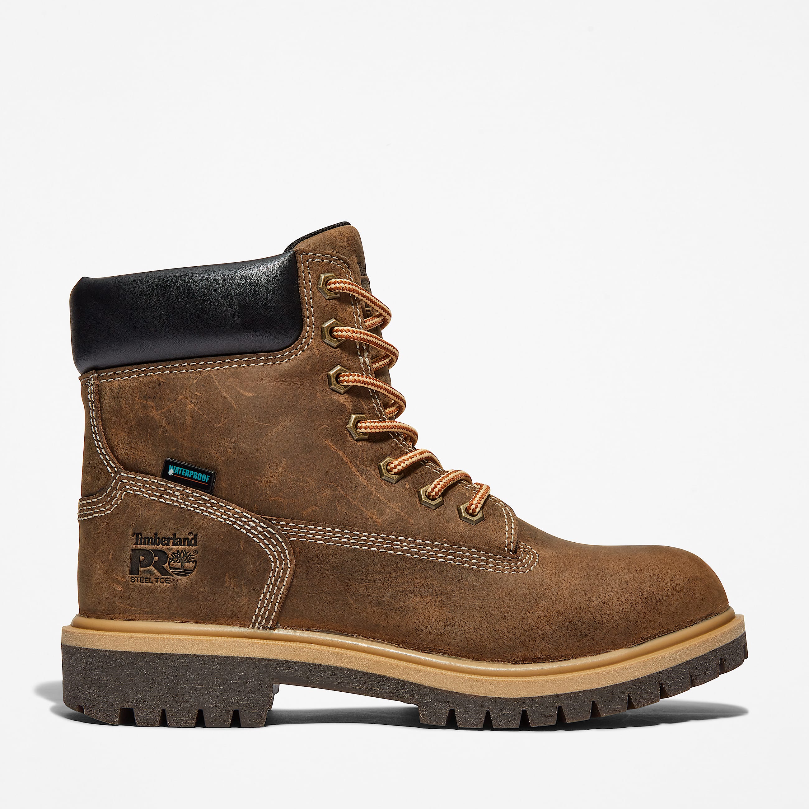 Women's Direct Attach Steel Toe Work Boots - Coffee Brown