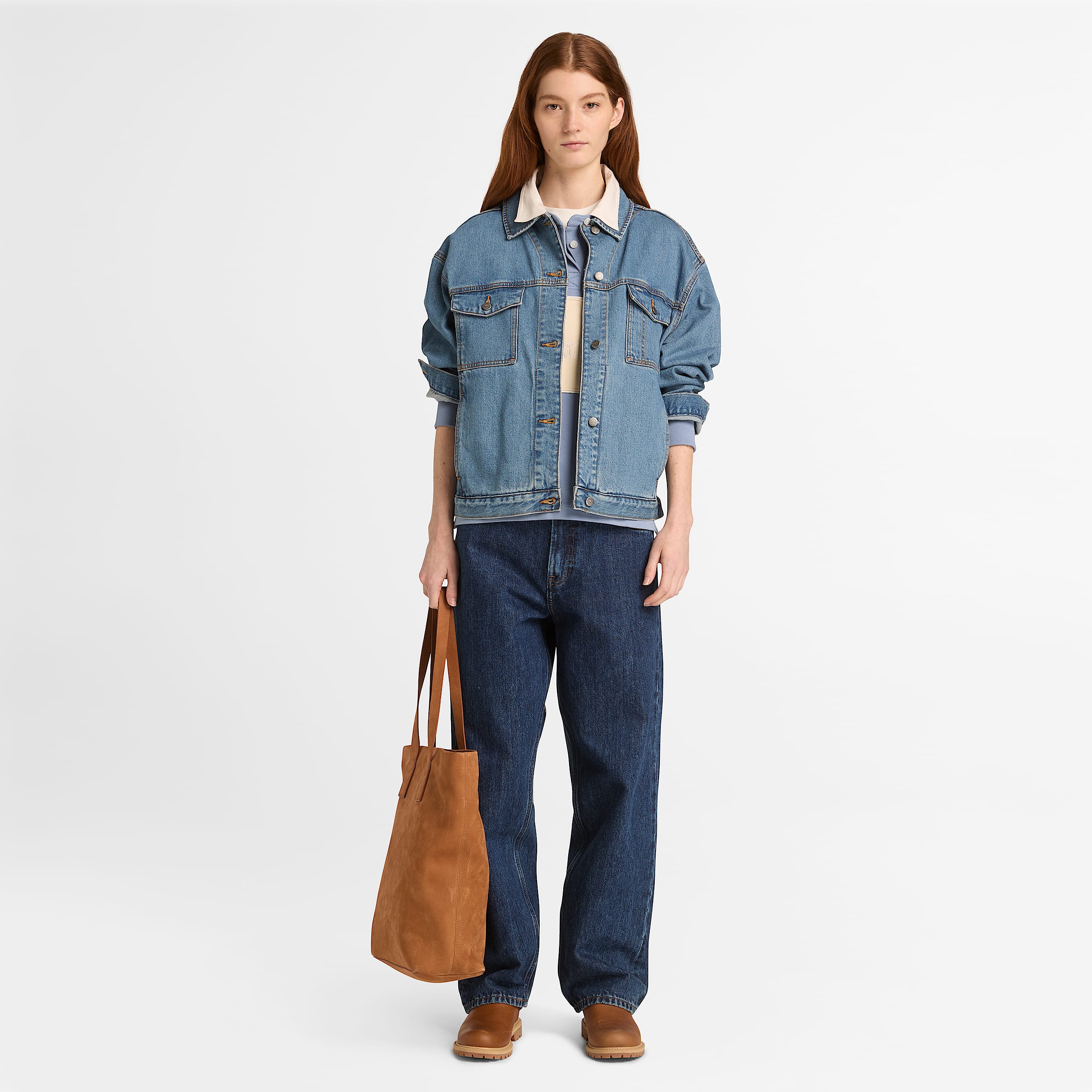 Archive Denim Jacket for Women in Light Blue