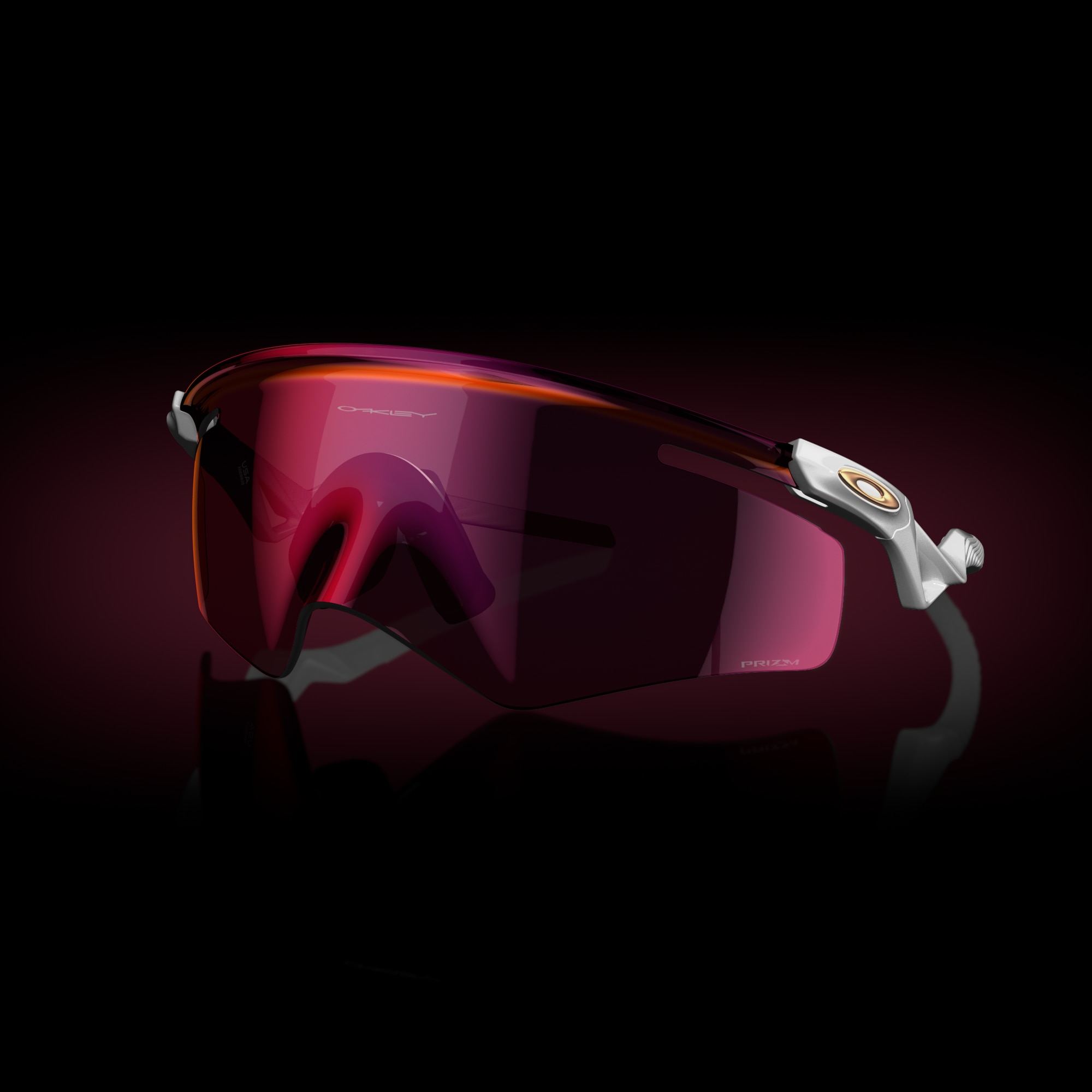 QNTM Kato™ Prizm Sapphire Lenses, Transparent Stonewash Frame