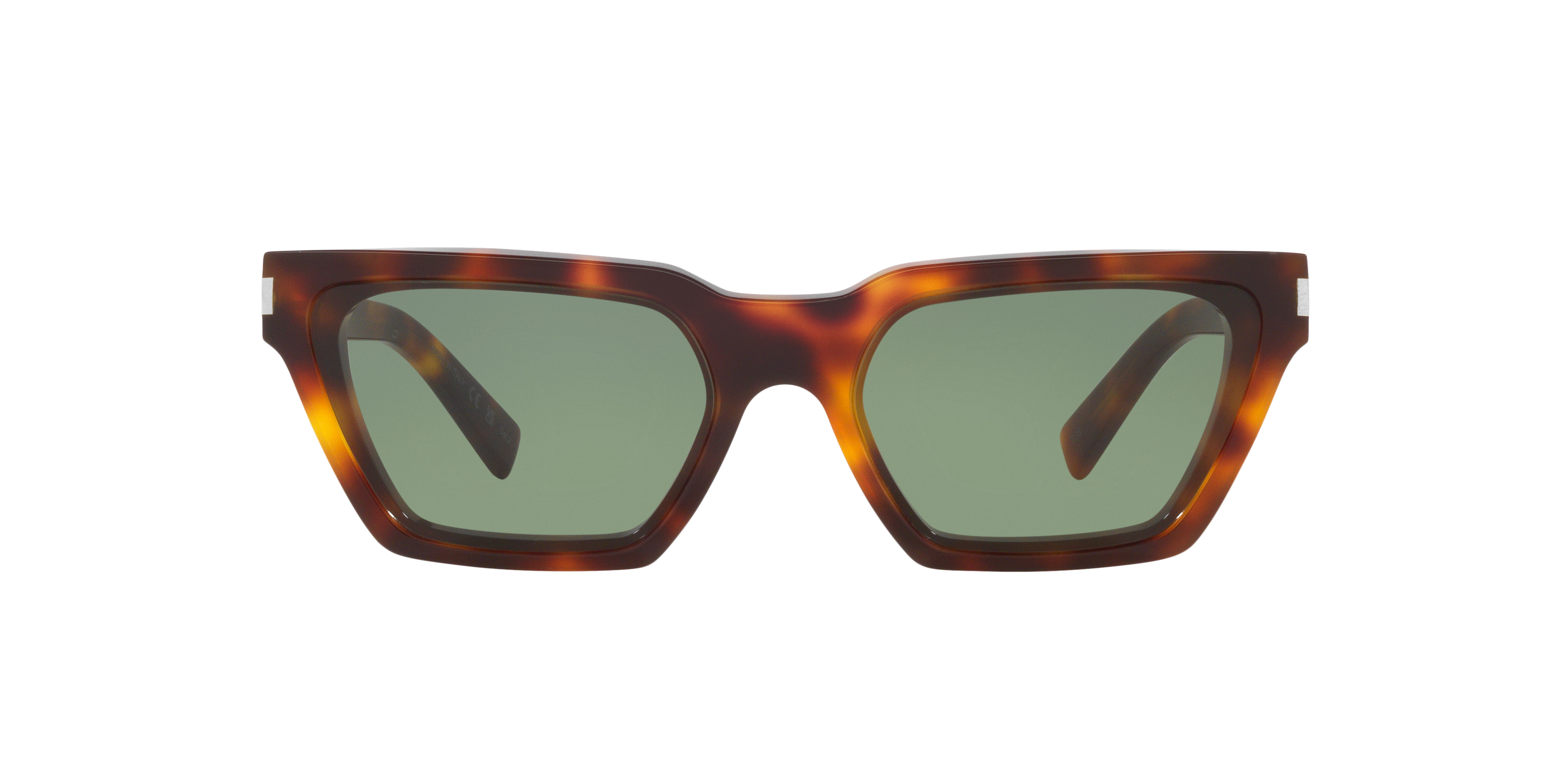 Saint Laurent SL 633 M (57 - 17) with Green lenses and Tortoise