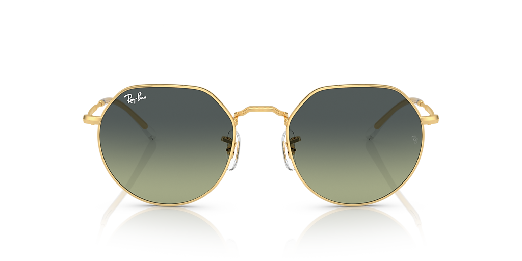Ray-Ban RB3565 Jack L (53 - 20) with Green lenses and Gold frame