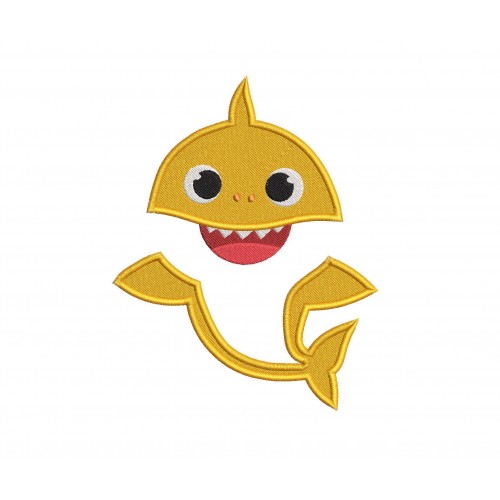 Mommy Shark With a Number 2 Applique Design