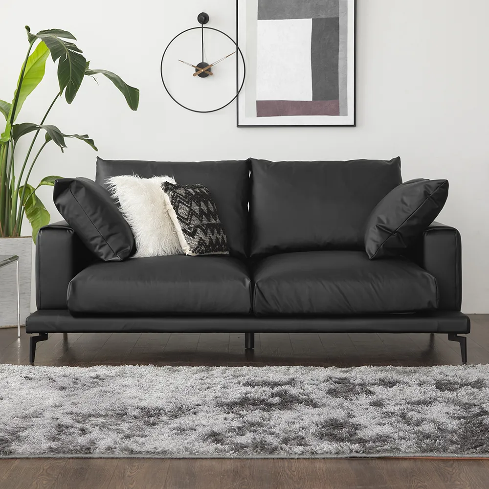 CIBONE ROBELE SOFA 3P 本革 黒 ソファ 使用感あり 送料込 cibone 本革