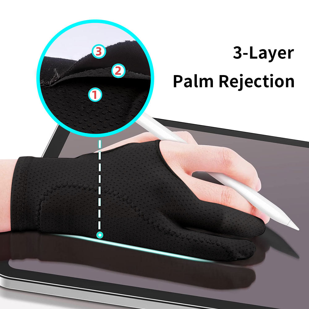 ACC-GLOVE | 3-Layer Anti-Touch Glove for Digital Drawing & Paper