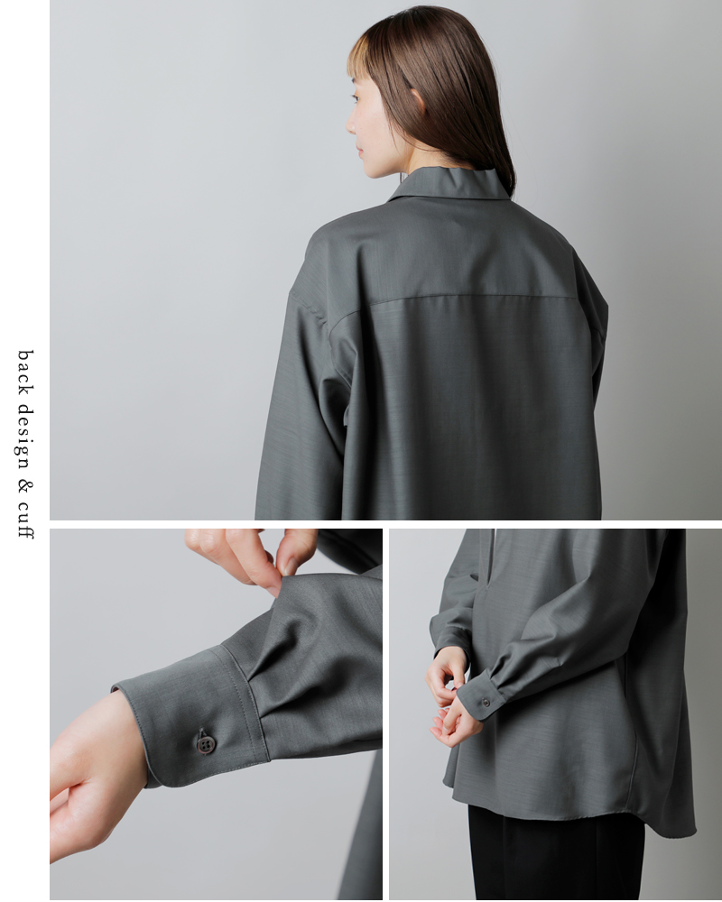 graphpaper グラフペーパー ウール スキッパー シャツ “Wool Cupro
