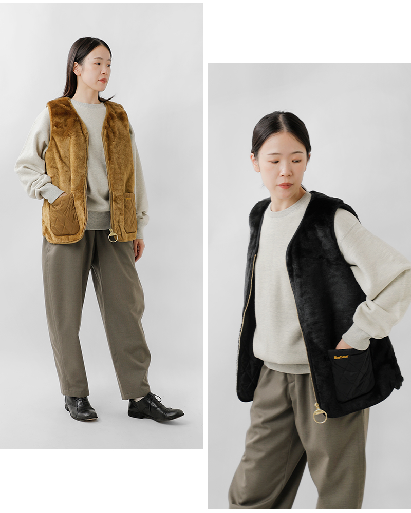 Barbour バブアー カリン フェイクファー ジレ “KARIN FAUX FUR GILET