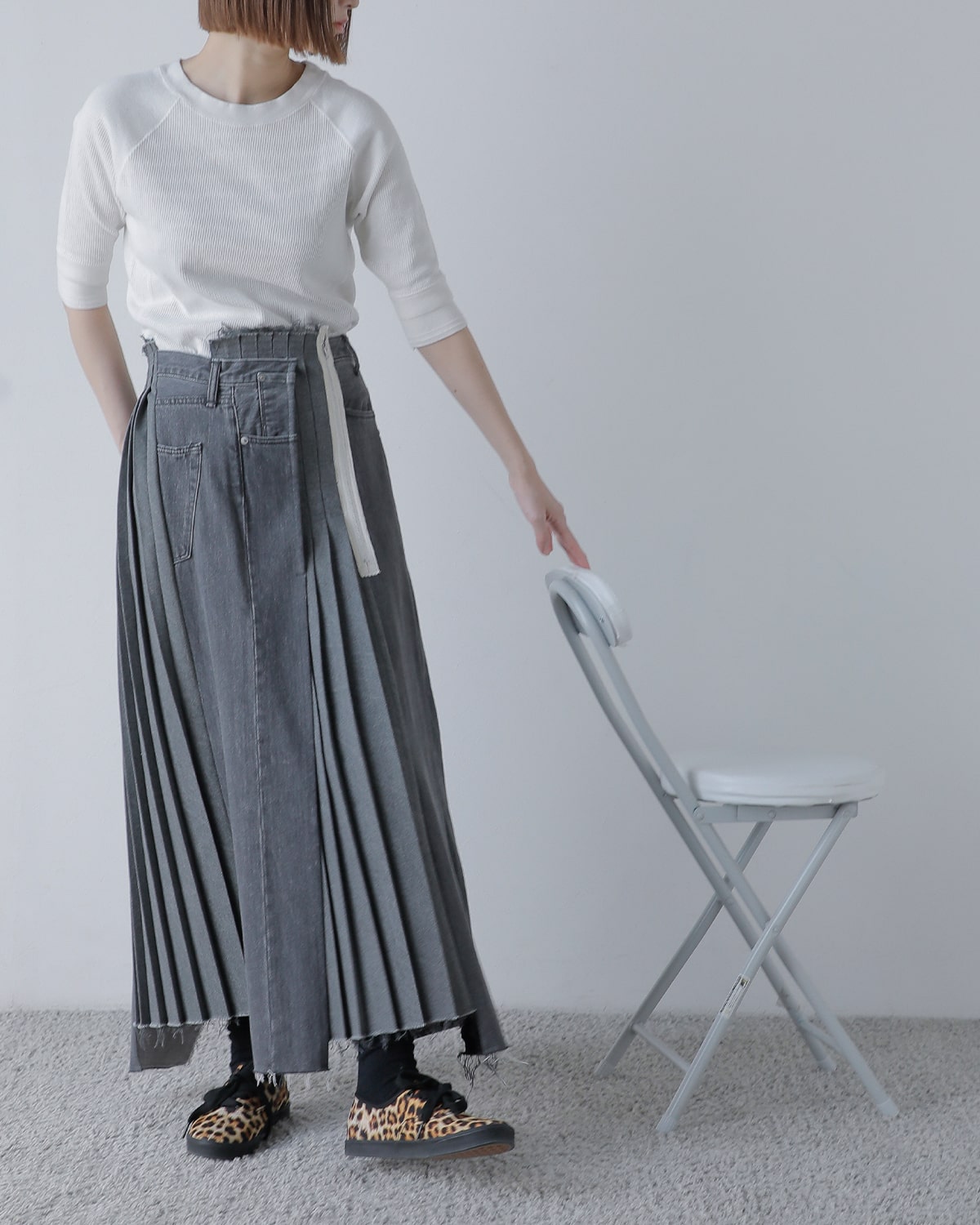 KURO クロ リメイク デニム プリーツ スカート “REMAKE DENIM MARK VI