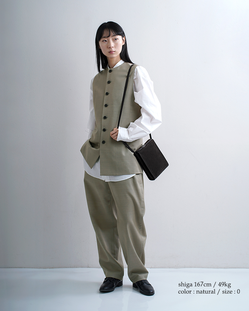 LOEFF ロエフ 高密度 ウール ギャバ ボンタン トラウザー パンツ 8814