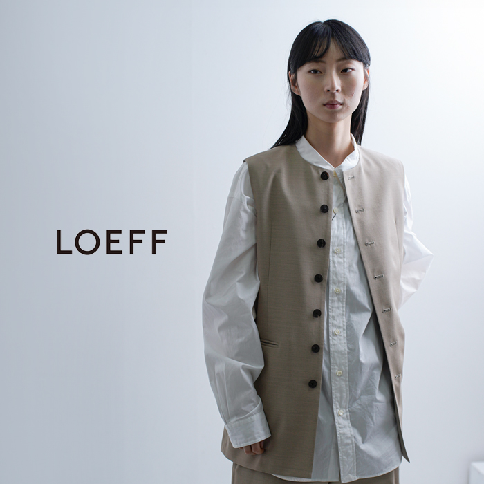 LOEFF ロエフ 高密度 ウール ギャバ シェイプ ベスト 8825-2-000002