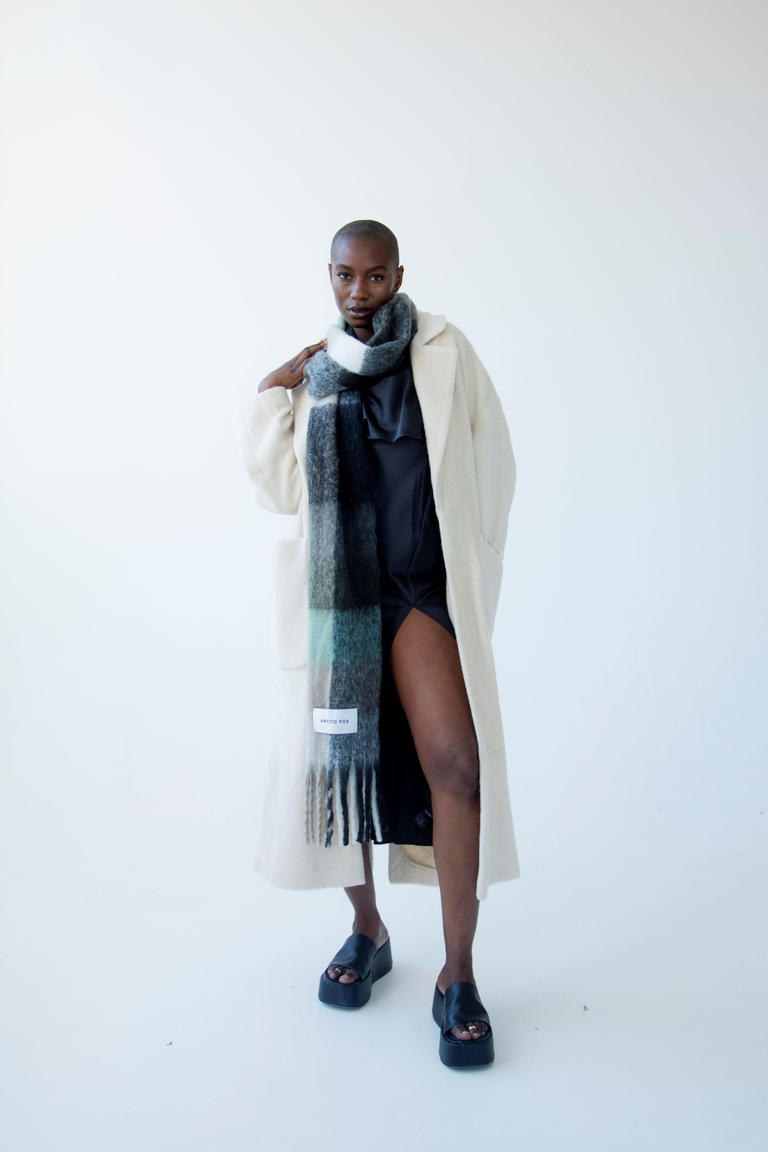 The 100% Recycled Reykjavik Scarf - Arctic Fox & Co. - Black Check