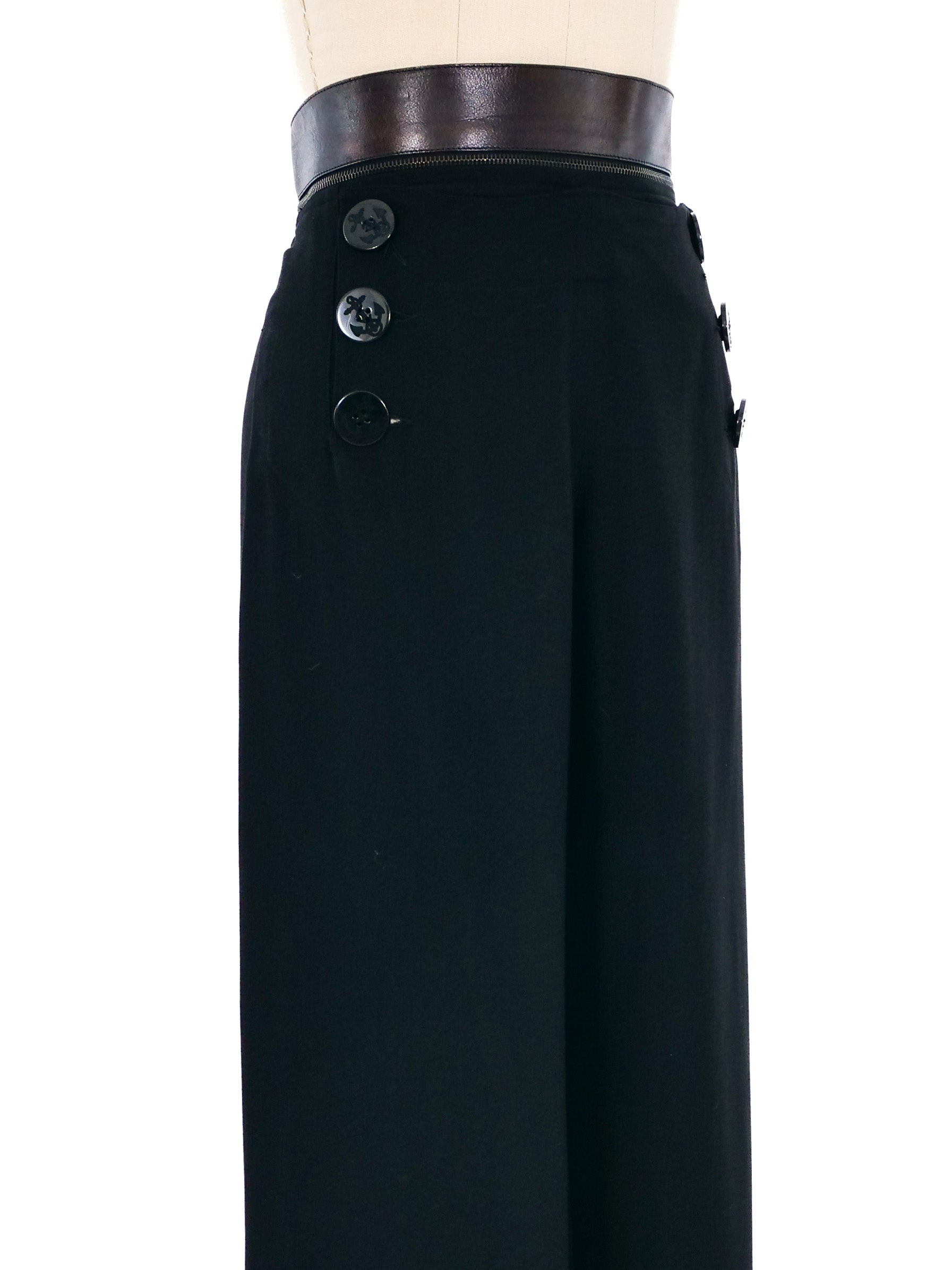 Jean Paul Gaultier Zip Away Belt Sailor Pants